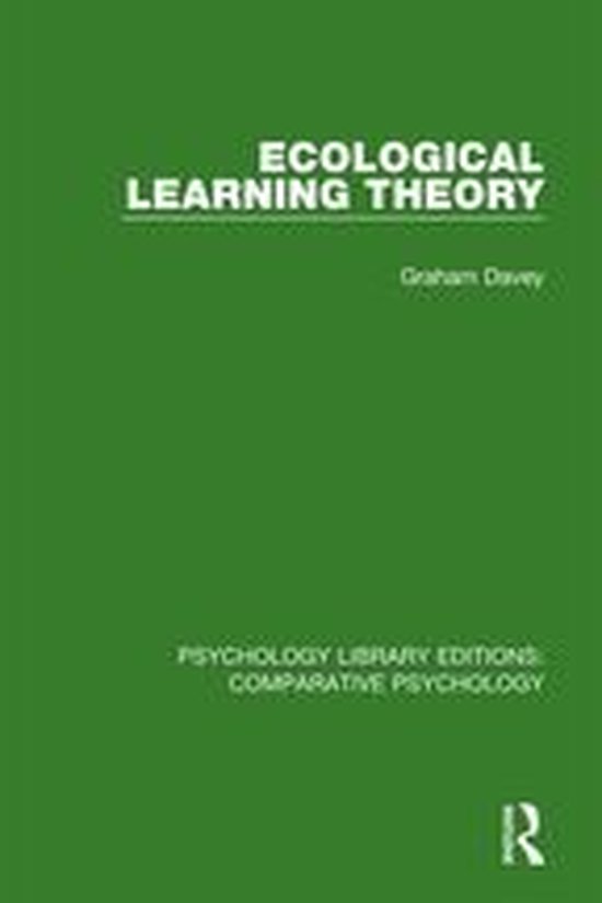 Psychology Library Editions: Comparative Psychology - Ecolog ... - cover