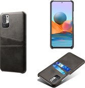 Backcover met Opbergvakjes + PMMA Screenprotector voor Xiaomi Redmi Note 10 5G _ Zwart