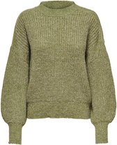 Jacqueline de Yong Trui Jdyabia L/s O-neck Pullover Knt 15242580 Olive Drab/melange Dames Maat - M