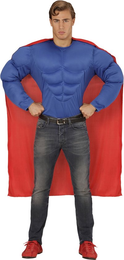 Superman Kostuum | Amerikaanse Superheld Held Super Power Kostuum | Large | Carnaval kostuum | Verkleedkleding