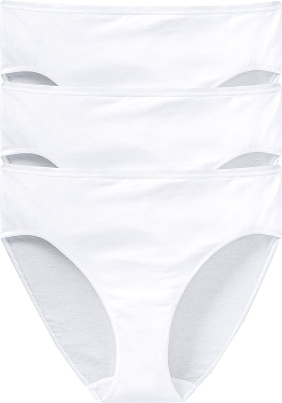 Culotte femme SCHIESSER Cotton Essentials (lot de 3) - blanc - Taille: M