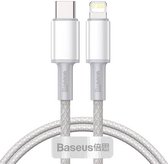 Baseus iPhone lader Lightning naar TYPE-C !!!- 1 Meter Lightning to USB-C cable - Oplaadkabel voor Apple iPhone 11/ 11Pro/ 11Pro Max/ XR / XS Max / XS / X voor Apple iPad 9 PD, 20W, 1m (wit) 