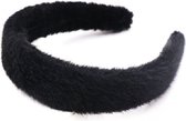 Haarband Diadeem Fluffy Imitatie Bont Zwart