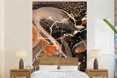Behang - Fotobehang Verf - Abstract - Acryl gieten - Breedte 155 cm x hoogte 240 cm