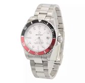 Reginald Horloges - Black Red White - Horloge mannen - Luxe Design - Heren horloge - 40 mm - Roestvrij Staal - Waterdicht - Schokbestendig - Geschenkset