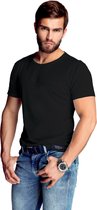Mewa- T-shirt- James- vegan zijde- zwart L