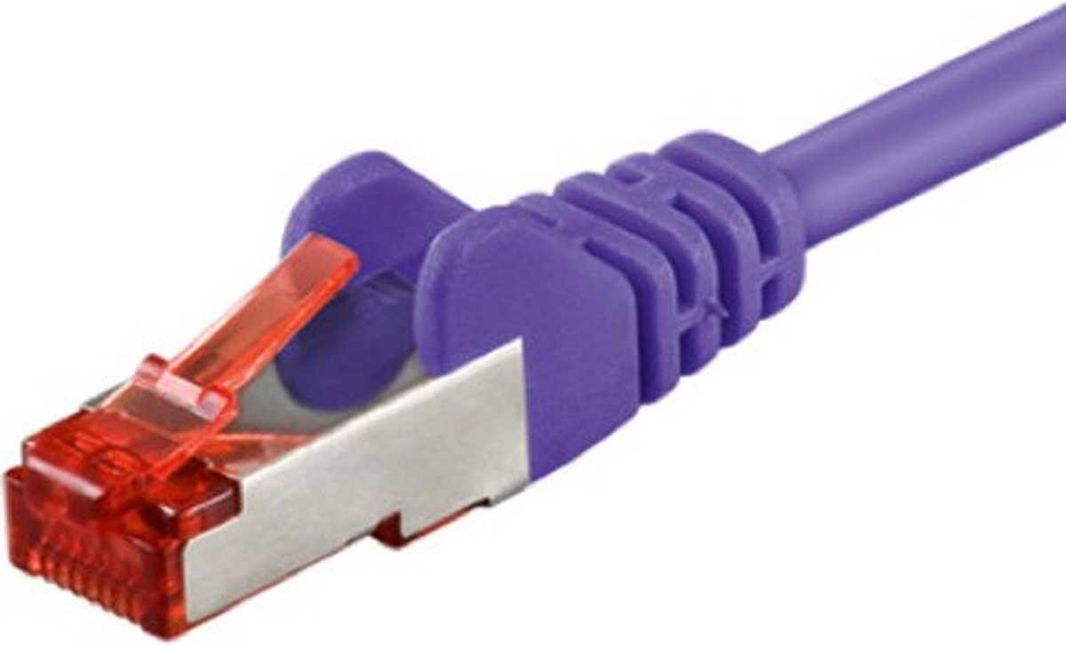 CAT6 S/FTP (PIMF) patchkabel / internetkabel 25 meter paars - netwerkkabel