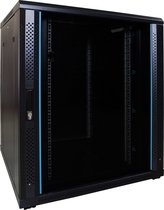 DSIT 18U serverkast / serverbehuizing met glazen deur 800x800x1000mm (BxDxH) - 19 inch