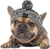 Barki Hondenmuts - Grijs - Maat S - Gebreide Muts - Winddicht - Hondenkleding - Muts voor Hond - Winter Kleding Hond