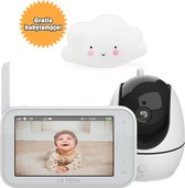 Bol.com LS Tech LS200 - Babyfoon met camera - Baby camera 7 functies - HD Babyphone Wit aanbieding