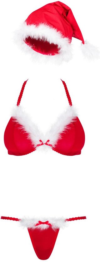 Set de Sous-vêtements en dentelle Noël Santastic Obsessive (2 pcs) Rouge |  bol.com
