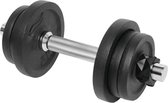 Halterset | verstelbare dumbells | Halters | Gewichten | Halterschijven 30 mm | 10 KG | Gietijzer | 2 Stuks