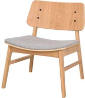 Rowico Home Nagano houten fauteuil naturel - met grijs Zitkussen