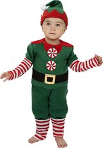 FUNIDELIA Kerst Elf kostuum voor baby - 6-12 mnd (69-80 cm) - Groen