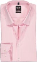 OLYMP Level 5 body fit overhemd - roze - Strijkvriendelijk - Boordmaat: 42