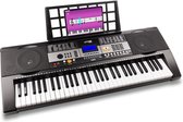 Keyboard - MAX KB3 keyboard piano met 61 aanslaggevoelige toetsen, hoofdtelefoon aansluiting, USB mp3 speler en meer voor beginner en gevorderde