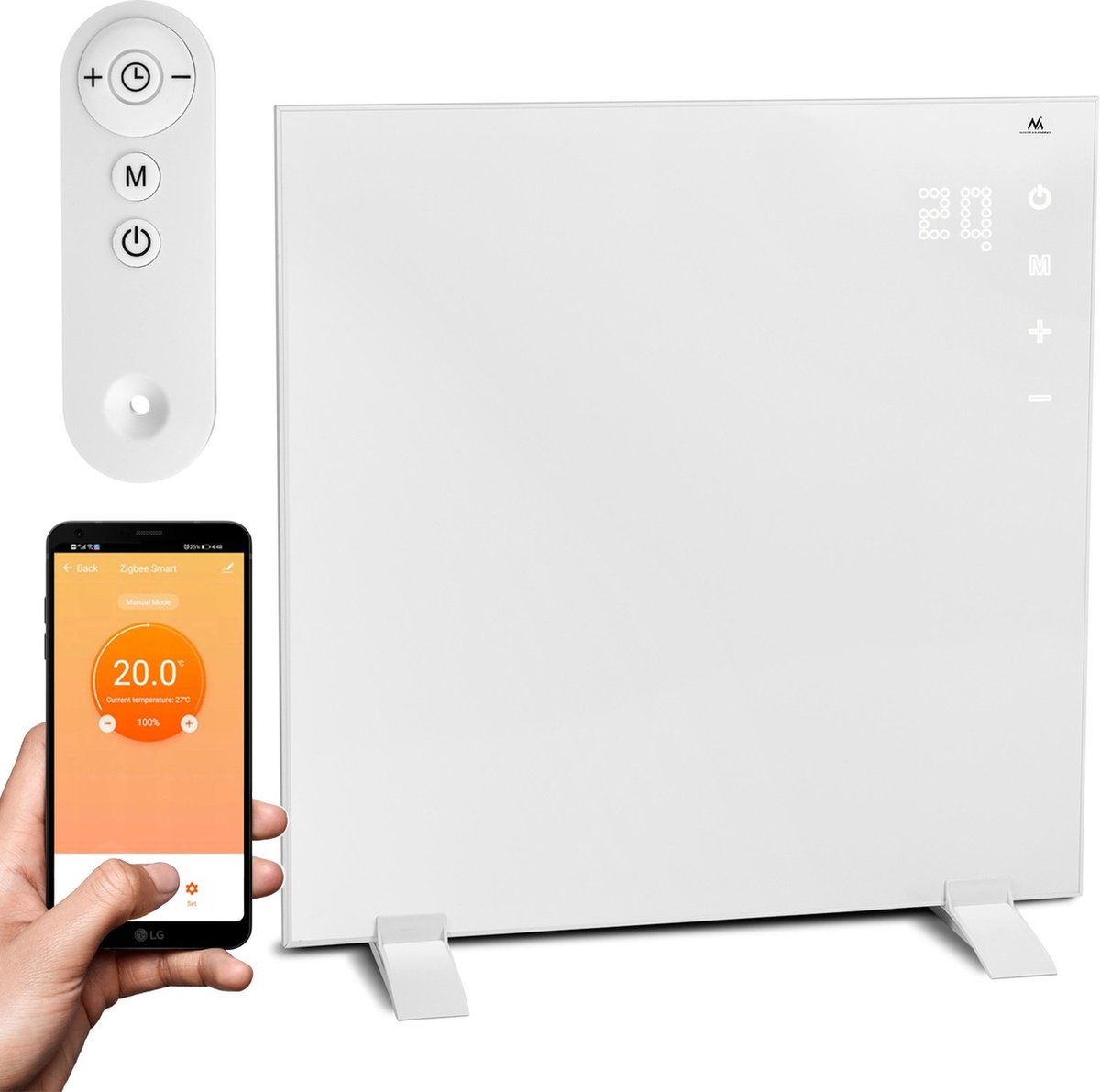 Maclean - IR Paneelverwarming 360W / WiFi & Afstandsbediening / voor wandmontage of vrijstaand