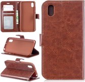 LuxeBass Hoesje geschikt voor Huawei Y5 2019 hoesje book case - bruin - telefoonhoes - gsm hoes - telefoonhoesjes