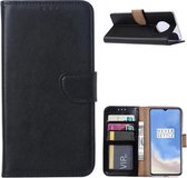 LuxeBass Hoesje geschikt voor OnePlus 7T - Bookcase Zwart - portemonnee hoesje - telefoonhoes - gsm hoes - telefoonhoesjes