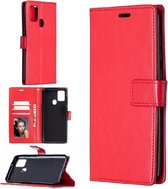 LuxeBass Hoesje geschikt voor Samsung Galaxy A21S hoesje - Bookcase rood - telefoonhoes - gsm hoes - telefoonhoesjes