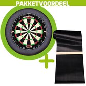 Mission Axis + Rubberen Dartmat 90*300 incl oche + Dartbordverlichting Basic XL (Lime)