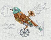 Clockwork Bird Evenweave Panna Borduurpakket M-1871