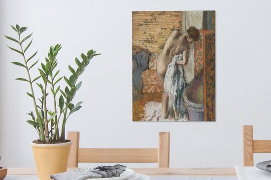Tableau sur toile Après le bain - peinture d' Edgar Degas - 30x40 cm - Décoration murale
