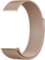 Geschikt voor Apple Watch Bandje Rosé Series 1/2/3/4/5/6/SE/7/8/Ultra 42/44/45/49 mm - iWatch Milanees Polsband Luxe Milanese Loop - Roestvrij staal - Magneet Sluiting