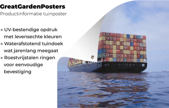 Affiche de Jardin Cargo transportant des conteneurs - 200x200 cm