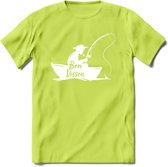 Vissen T-Shirt | Grappig Verjaardag Vis Hobby Cadeau Shirt | Dames - Heren - Unisex | Tshirt Hengelsport Kleding Kado - Groen - S