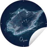 Tuincirkel Illustratie van het sterrenbeeld Orion - 60x60 cm - Ronde Tuinposter - Buiten