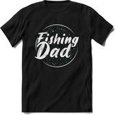 Fishing Dad - Vissen T-Shirt | Aqua | Grappig Verjaardag Vis Hobby Cadeau Shirt | Dames - Heren - Unisex | Tshirt Hengelsport Kleding Kado - Zwart - M