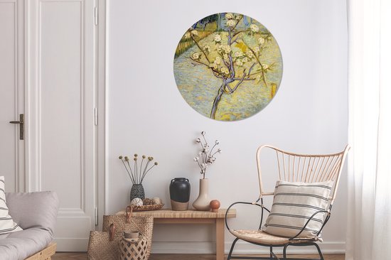 Cercle Mural - Cercle Mural Intérieur - Poirier en Fleurs - Peinture de Vincent van Gogh - ⌀ 90 cm - Décoration murale - Peintures Ronds