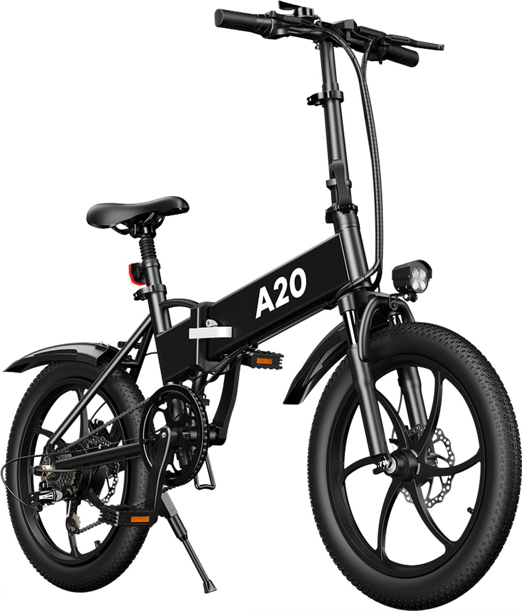 Ado Stay-on ADO Stay on A20 E Bike Elektrische Vouwfiets Shimano 7 Versnellingen 20 Inch Zwart