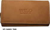 Wild Leather Only !!!  Portemonnee Dames Hunter Leer Donkerbruin