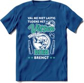 Val Me Niet Lastig Tijdens Het Vissen T-Shirt | Aqua | Grappig Verjaardag Vis Hobby Cadeau Shirt | Dames - Heren - Unisex | Tshirt Hengelsport Kleding Kado - Donker Blauw - M