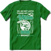 Val Me Niet Lastig Tijdens Het Vissen T-Shirt | Aqua | Grappig Verjaardag Vis Hobby Cadeau Shirt | Dames - Heren - Unisex | Tshirt Hengelsport Kleding Kado - Donker Groen - 3XL