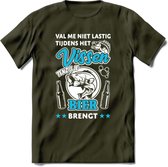 Val Me Niet Lastig Tijdens Het Vissen T-Shirt | Blauw | Grappig Verjaardag Vis Hobby Cadeau Shirt | Dames - Heren - Unisex | Tshirt Hengelsport Kleding Kado - Leger Groen - XL