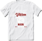 Val Me Niet Lastig Tijdens Het Vissen T-Shirt | Rood | Grappig Verjaardag Vis Hobby Cadeau Shirt | Dames - Heren - Unisex | Tshirt Hengelsport Kleding Kado - Wit - S