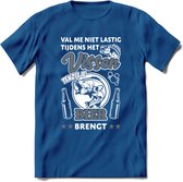 Val Me Niet Lastig Tijdens Het Vissen T-Shirt | Grijs | Grappig Verjaardag Vis Hobby Cadeau Shirt | Dames - Heren - Unisex | Tshirt Hengelsport Kleding Kado - Donker Blauw - L