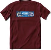 Vissen T-Shirt | Grappig Verjaardag Vis Hobby Cadeau Shirt | Dames - Heren - Unisex | Tshirt Hengelsport Kleding Kado - Burgundy - S