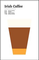 Walljar - Irish Coffee - Muurdecoratie - Poster met lijst
