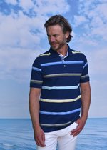 GCM poloshirt 24258 blauw streep - 3XL