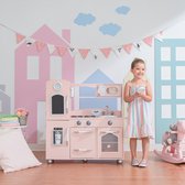 Teamson Kids Retro Houten Speelkeuken - Kinderspeelgoed - Rollenspel Speelgoed - Roze