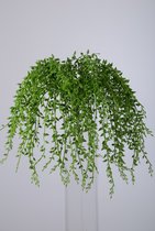 Kunstplant - Sedum - topkwaliteit decoratie - 2 stuks - zijden hangplant - Groen - 38 cm hoog