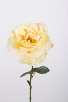 Kunstbloem - Engelse roos - topkwaliteit decoratie - 2 stuks - zijden bloem - Geel - 60 cm hoog