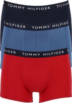 Tommy Hilfiger Recycled Essentials trunks (3-pack) - jeansblauw - petrol en rood -  Maat: M