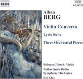 Rebecca Hirsch, Netherlands Radio Chamber Orchestra, Eri Klas - Berg: Violin Concerto / Lyric Suite / 3 Orchestra Pieces (CD)