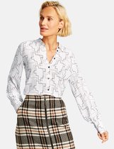 GERRY WEBER Dames Blouse met lange mouwen en grafisch motief