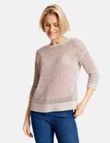 GERRY WEBER Dames Trui met 3/4-mouwen en bicolour look